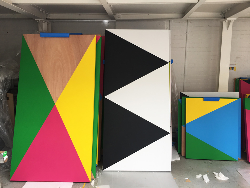 morag myerscough’s ‘POWER’ boldly welcomes battersea power station visitors designboom