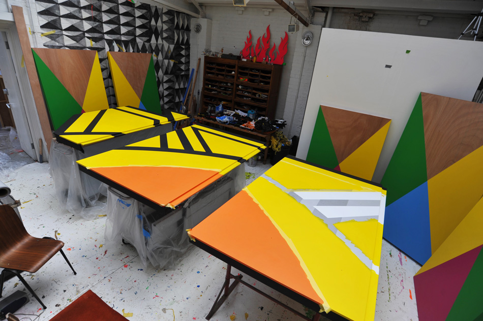 morag myerscough’s ‘POWER’ boldly welcomes battersea power station visitors designboom