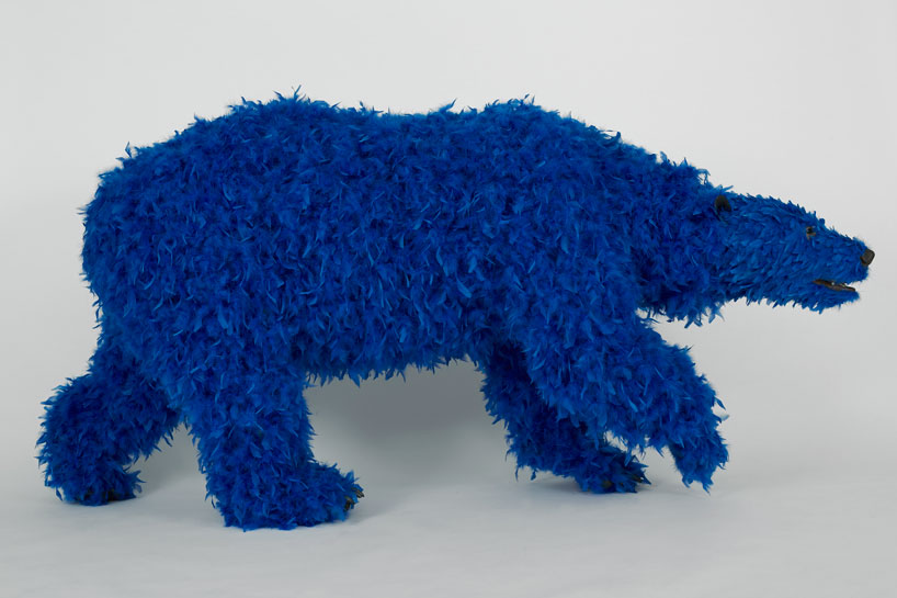 paola-pivis-colorfully-feathered-bears-inhabit-galerie-perrotin-designboom_13
