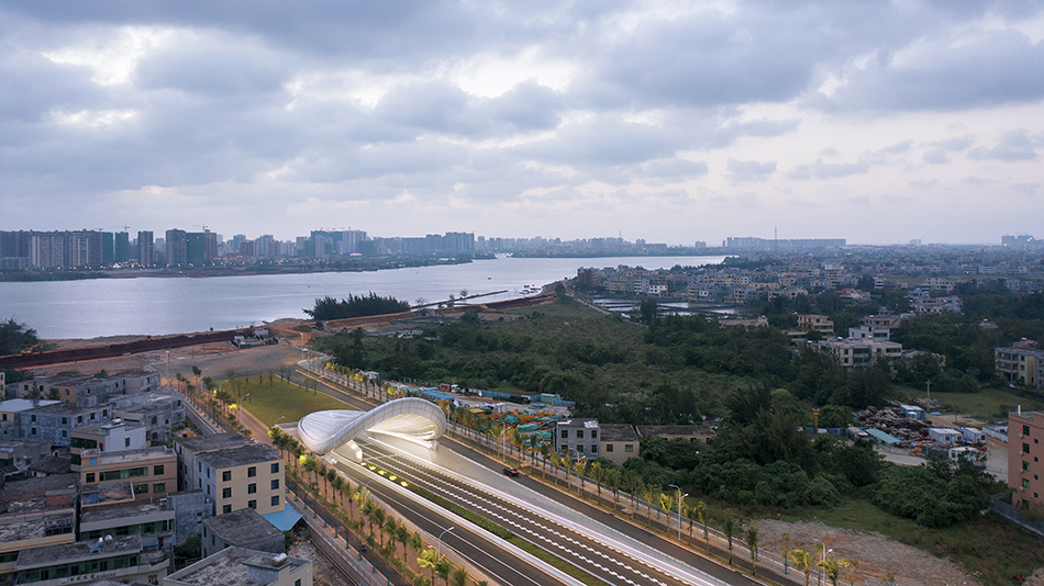 penda china haikou wenming east road tunnel designboom