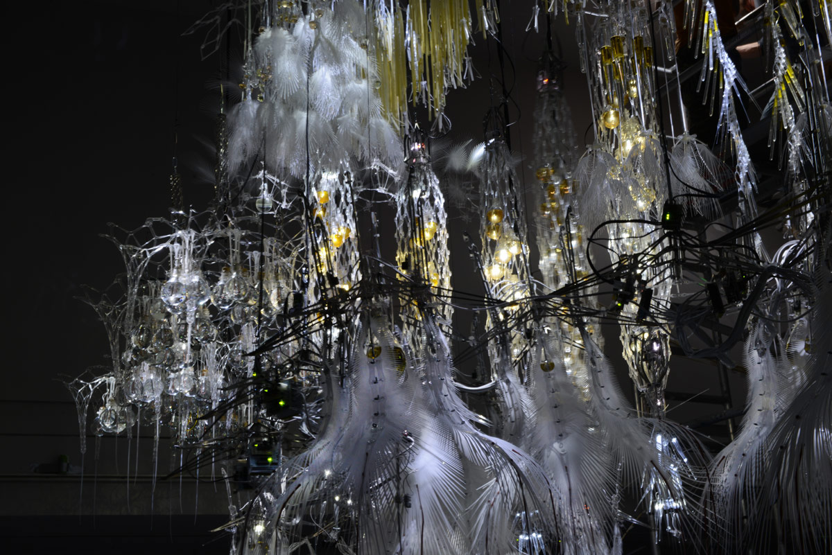 philip beesley presents radiant soil at espace EDF in paris