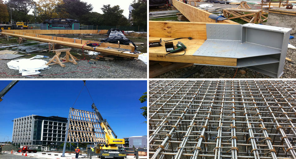shigeru ban cardboard cathedral in christchurch construction