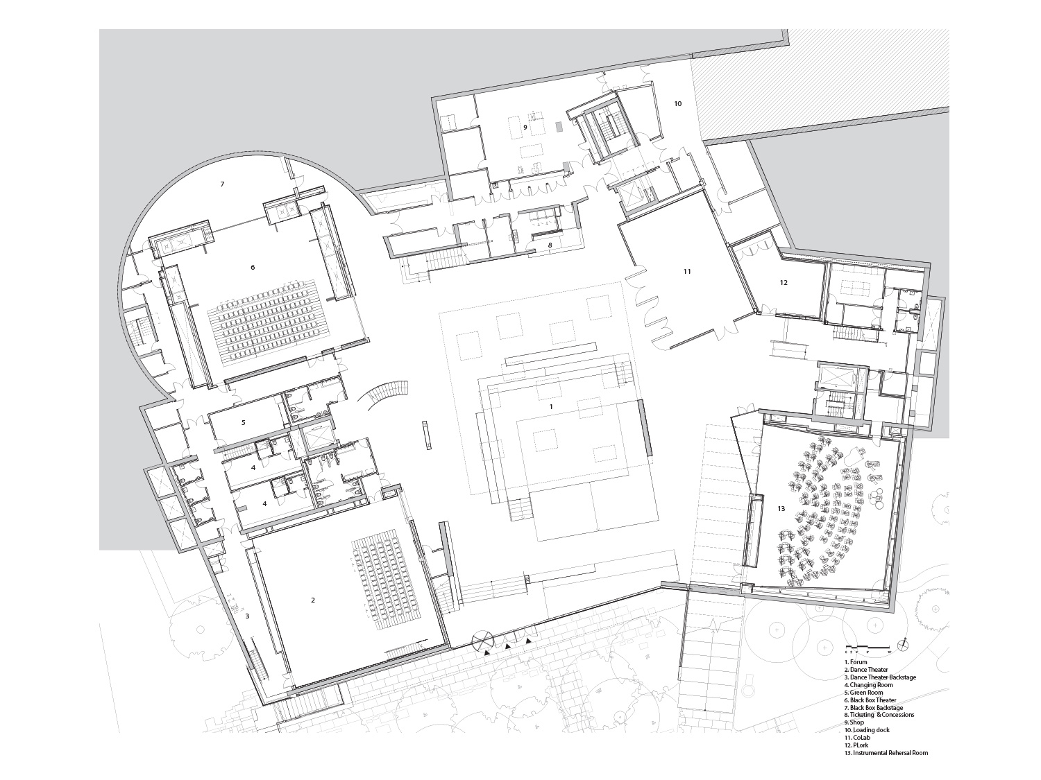 steven holl connects trio of arts buildings at princeton university with underground forum designboom
