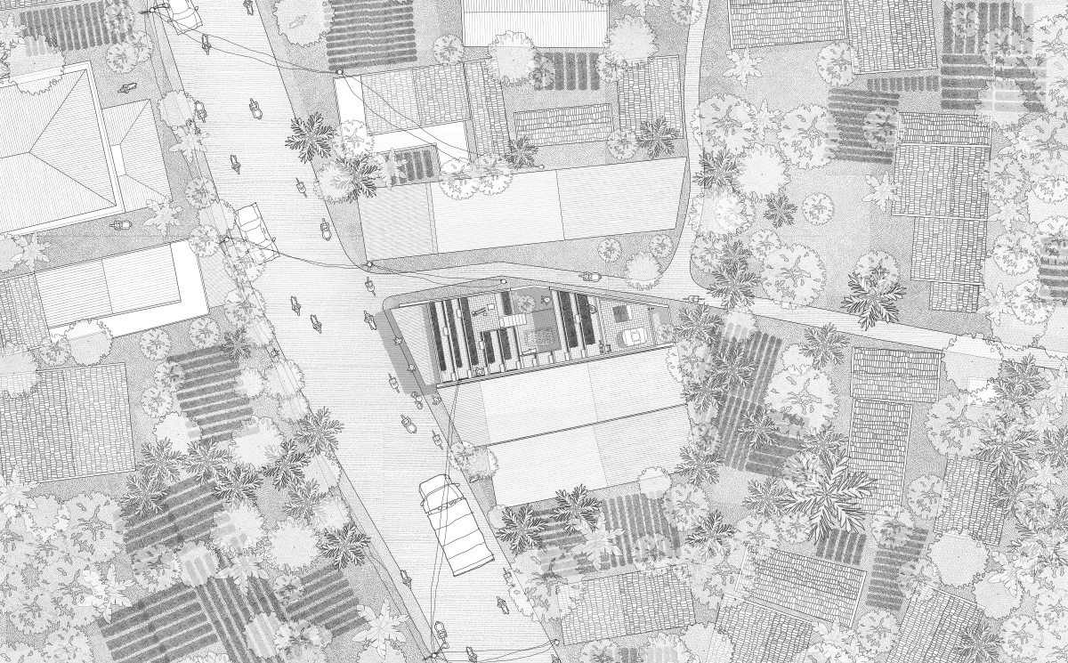 Garden Birds Eye View Drawing 3r1c3