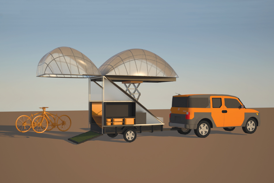 truckatecture presents transformable structures for nomadic living