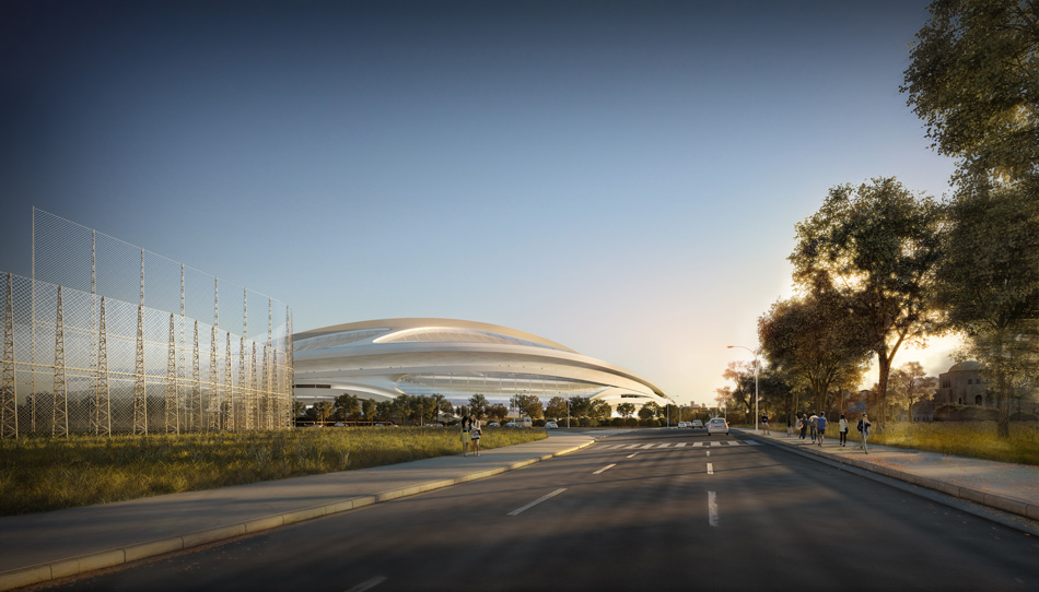 zaha hadid new national stadium tokyo 2020 presentation designboom