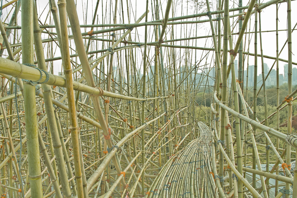 mike + doug starn big bambu MET roof designboom