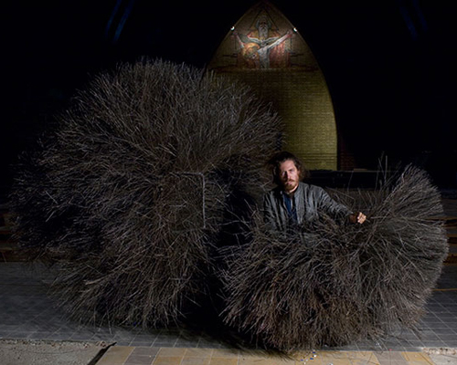 nacho carbonell and his bush of iron at design miami/ basel 