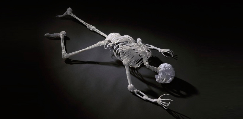waste skeleton made from plastic cutlery