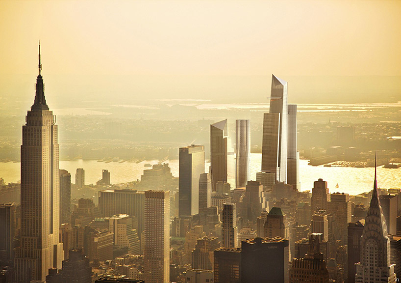 hudson yards master plan breaks ground on first tower