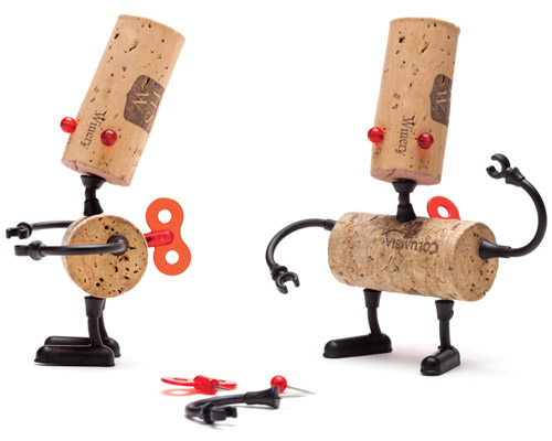 designboom shop: DIY cork stopper robots by reddish studio