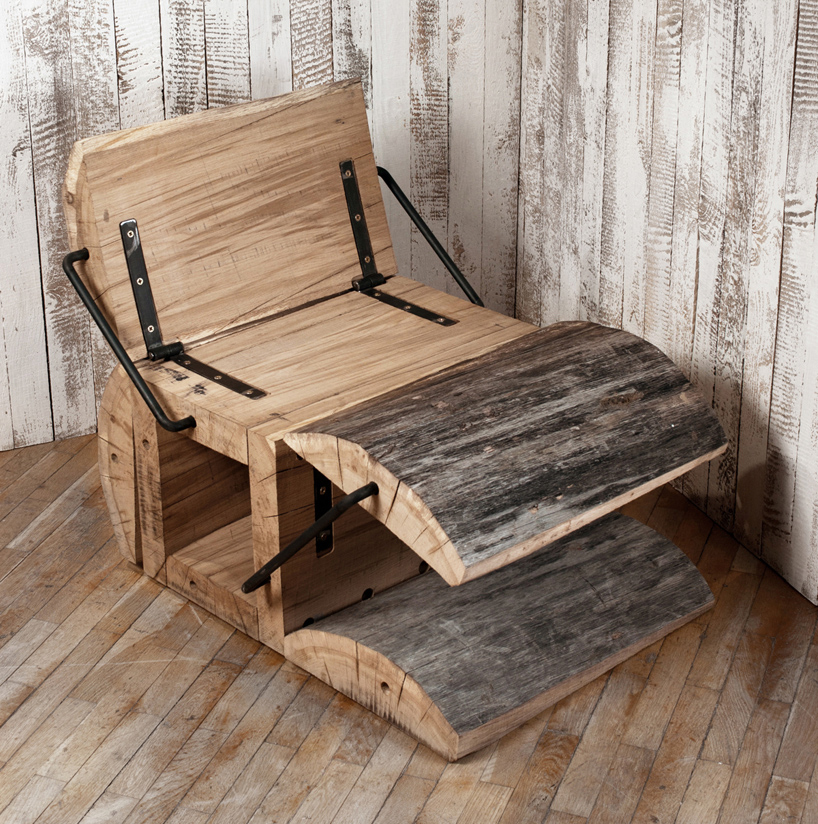 waste less log chair by architecture uncomfortable workshop