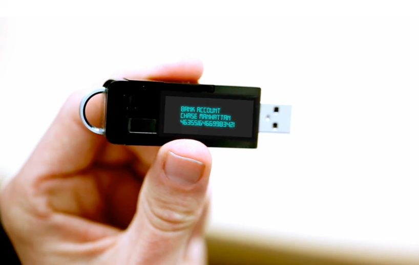 a fingerprint secure voice activated USB drive