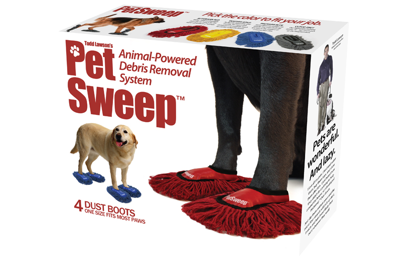 Pet sweep animal powered debris removal system Pet sweep animal powered debris removal system