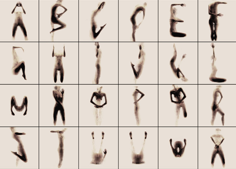 naked silhouette alphabet by anastasia mastrakouli