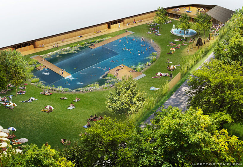 herzog & de meuron design for naturbad riehen breaks ground - 1