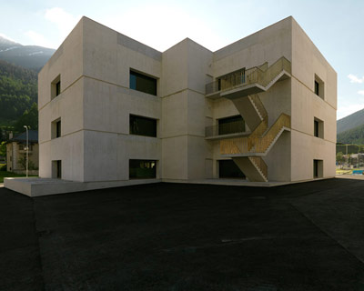 valerio olgiati: visiting center at swiss national park, zernez