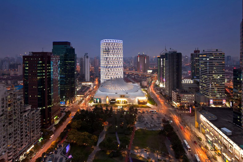 View of the headquarters building of LVMH China, also known as the L'Avenue  Shanghai shopping center, resembling a boot in Shanghai, China, 28 Novembe  Stock Photo - Alamy
