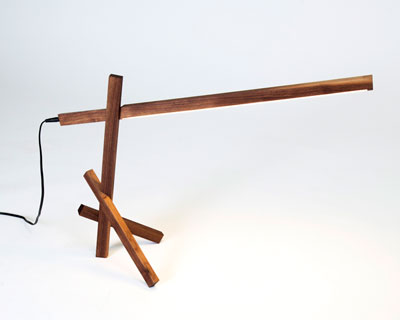 steven haulenbeek: APOC lamp uses honest materials + joinery 