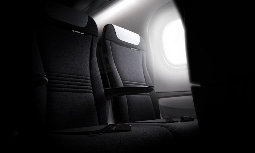 priestmangoode designs interior for embraer designboom priestmangoode to design interiors for embraer's new fleet - 1