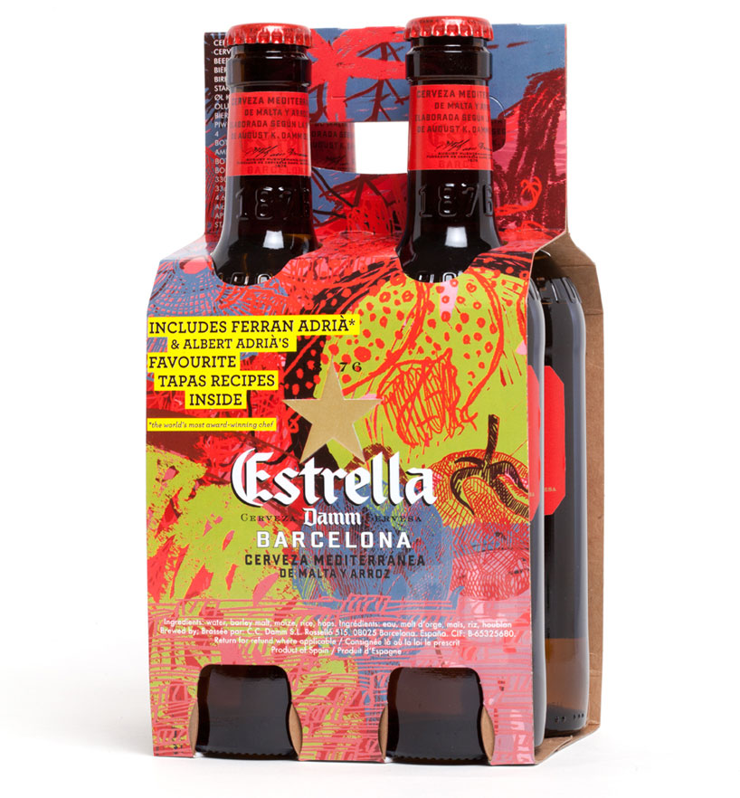 Marti Guixe Designs Packaging For Estrella Damm Beer - 