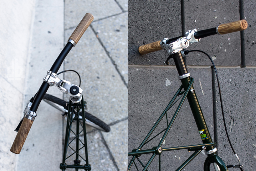 sustainable bike grips made from wood by pecker design - 3