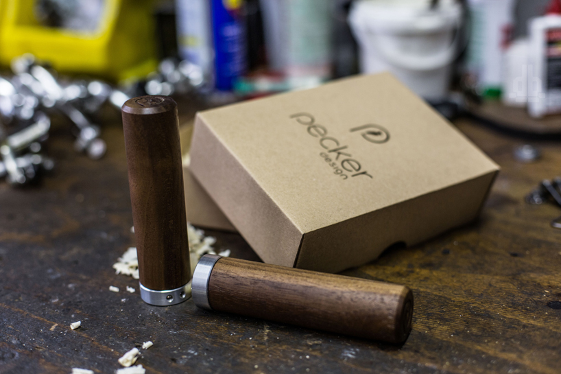 sustainable bike grips made from wood by pecker design - 5