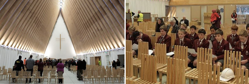 shigeru ban cardboard cathedral in christchurch opens to the public - 4