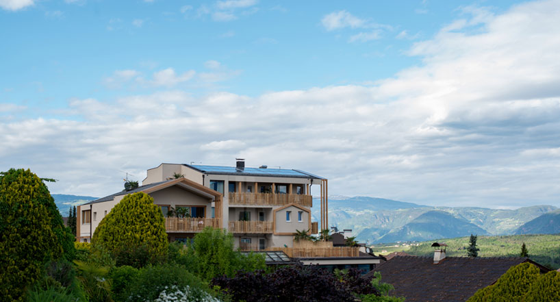 NOA network of architecture panorama hotel designboom noa* extends panorama hotel in italy's kaltern vineyard region - 1