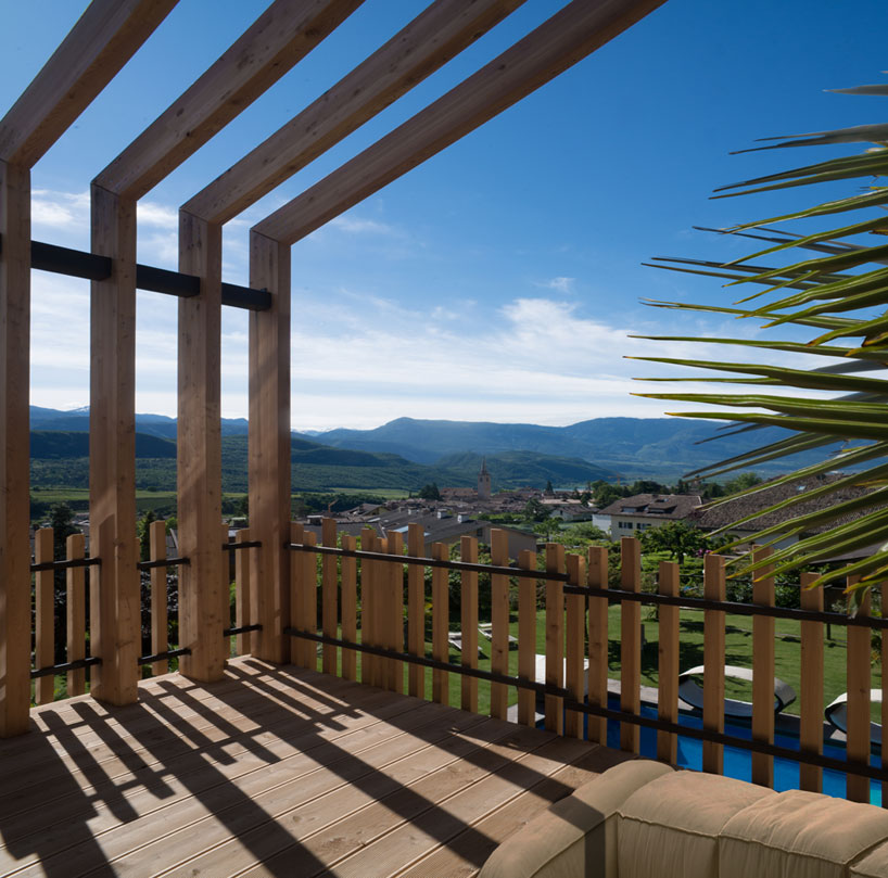 NOA network of architecture panorama hotel designboom noa* extends panorama hotel in italy's kaltern vineyard region - 3