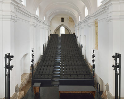 ptuj monastery turned performance center by enota