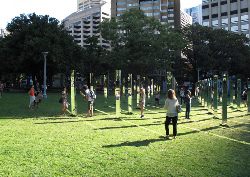 field is an immersive mirrored maze in sydney's hyde park