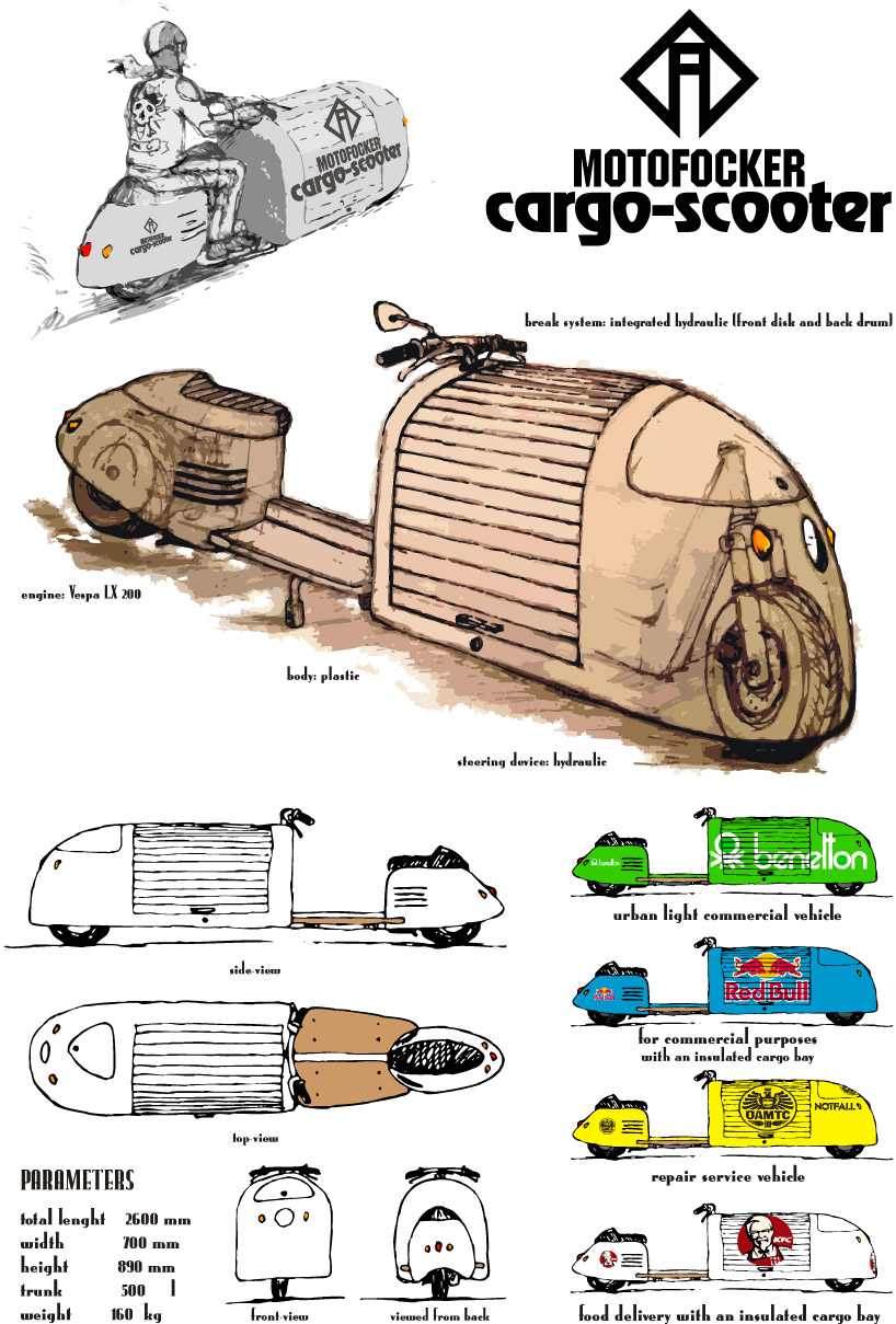 motofocker cargo-scooter blends delivery truck & two-wheeler - 6