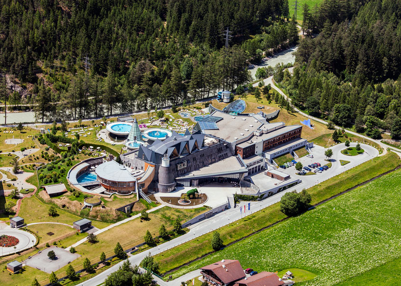 Aqua dome thermal resort in the mountains of austria