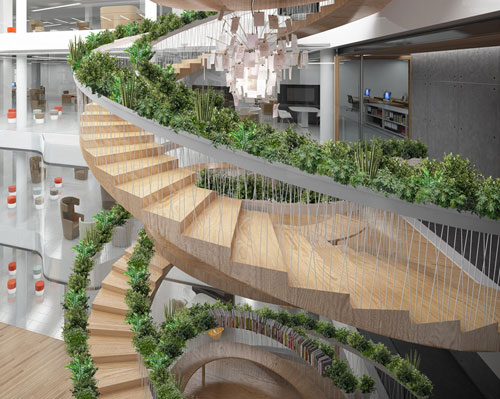 the living staircase by paul cocksedge functions as a garden