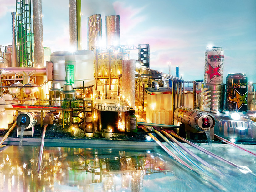david lachapelle scales models of refineries and gas stations