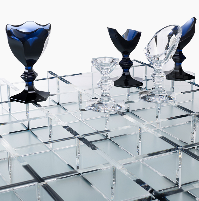 baccarat celebrates 250th anniversary with harcourt chess set by nendo
