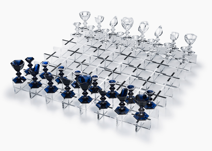 baccarat celebrates 250th anniversary with harcourt chess set by nendo