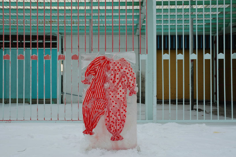 nicole dextras freezes garments in solid blocks of ice - 2