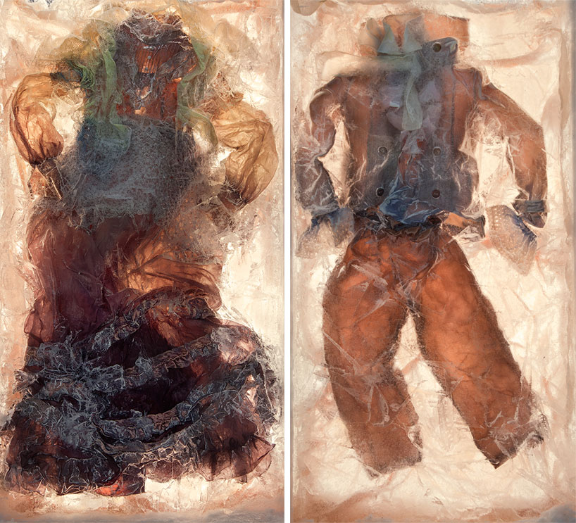 nicole dextras freezes garments in solid blocks of ice - 7