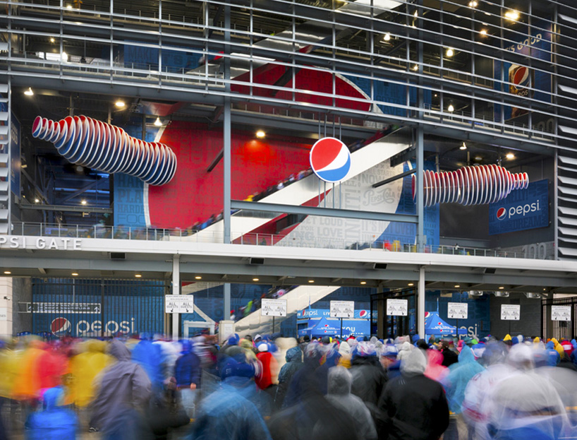 pentagram design pepsi gate for super bowl metlife stadium