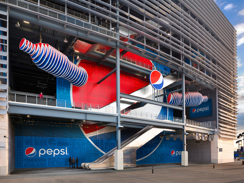 pentagram design pepsi gate for super bowl metlife stadium