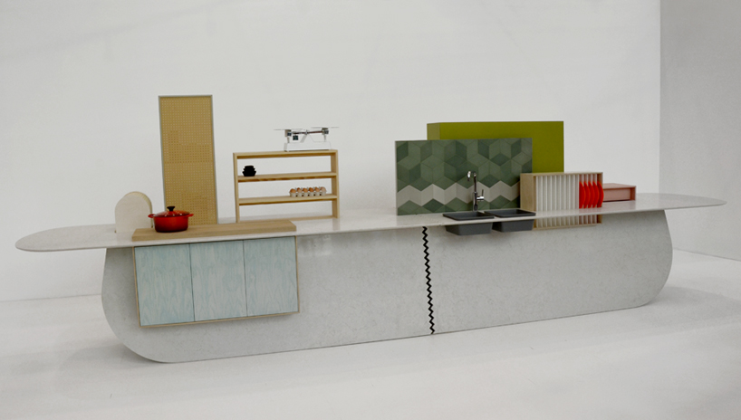 raw edges islands caesarstone designboom