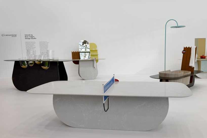 raw edges islands caesarstone designboom