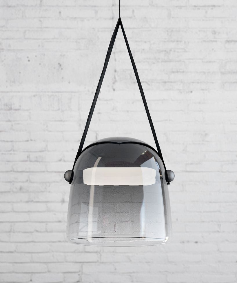 mona lamp by lucie koldova for brokis suspends with lanyards