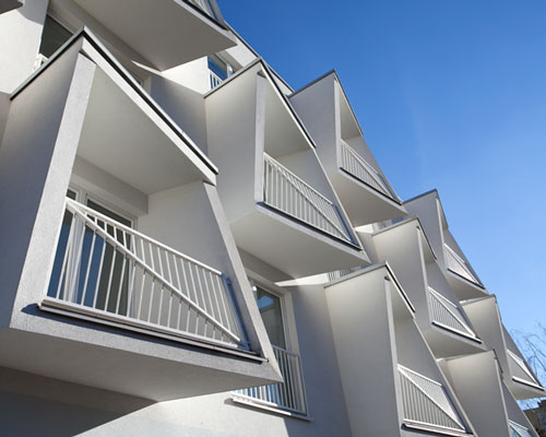 north star apartments by nice architects feature extruded balconies