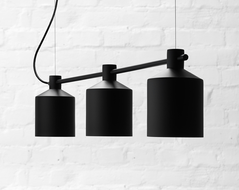 note design studio: silo trio pendant lights + silo floor lamps for zero