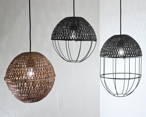 studio ljung & ljung POP bamboo lampshades at stockholm furniture fair 