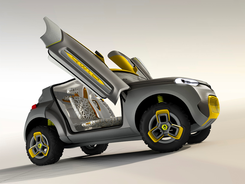 renault KWID concept an off  road  car with built in drone 