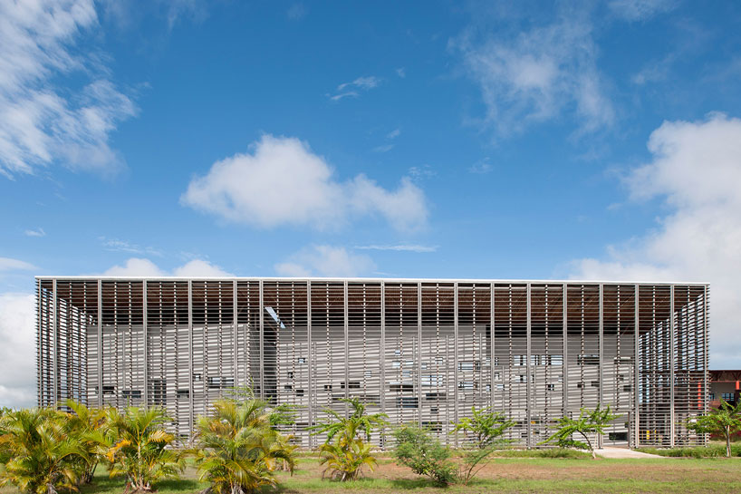 rh+ architecure university library in cayenne designboom